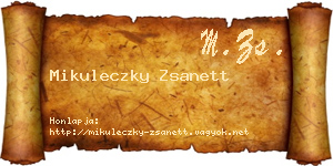 Mikuleczky Zsanett névjegykártya