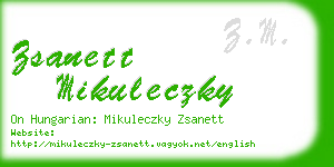 zsanett mikuleczky business card